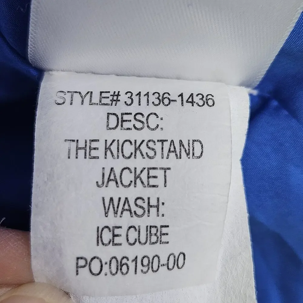 Mother Revolve Kickstand Jacket S Ice Cube Sherpa Coat Checkered Blue White Cozy - Picture 16 of 16